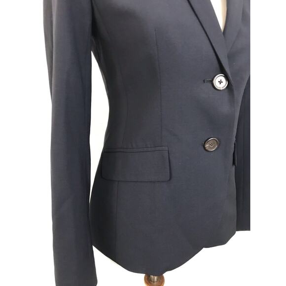 J. Crew 1035 Blazer Jacket Single Breast Wool Spandex Blue - Picture 5 of 10